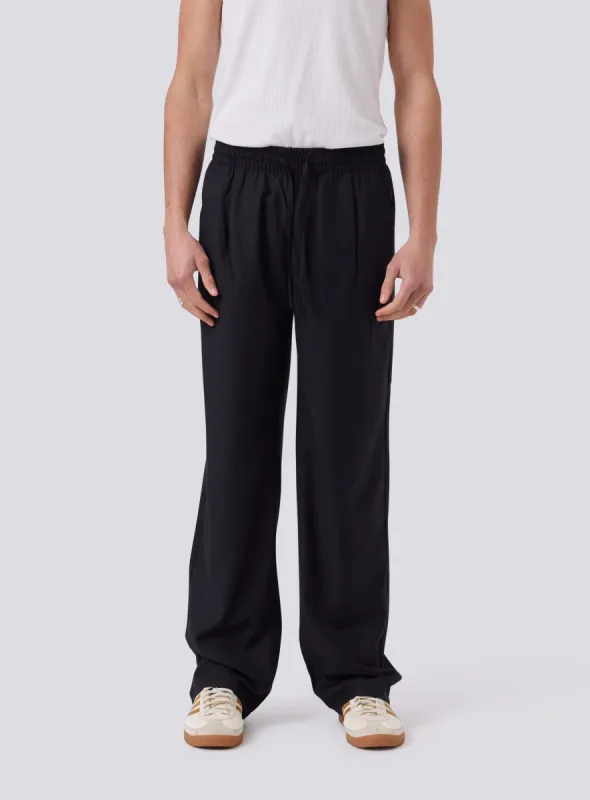 Boxy Suit Pant Black Micro sold by Barney Cools