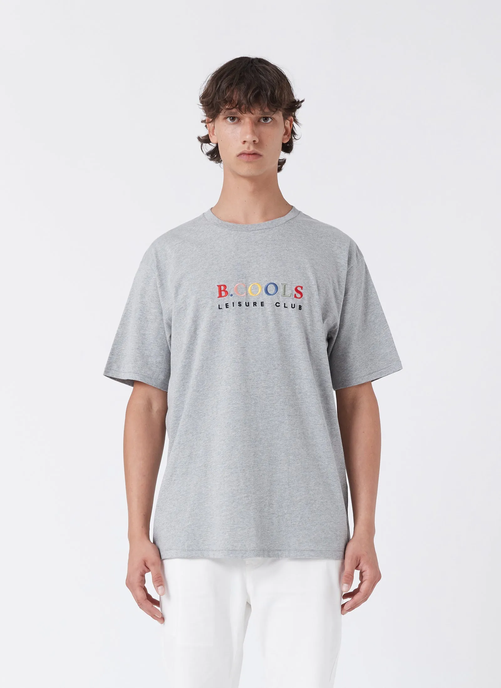 Leisure Club Tee Grey Melange sold by Barney Cools