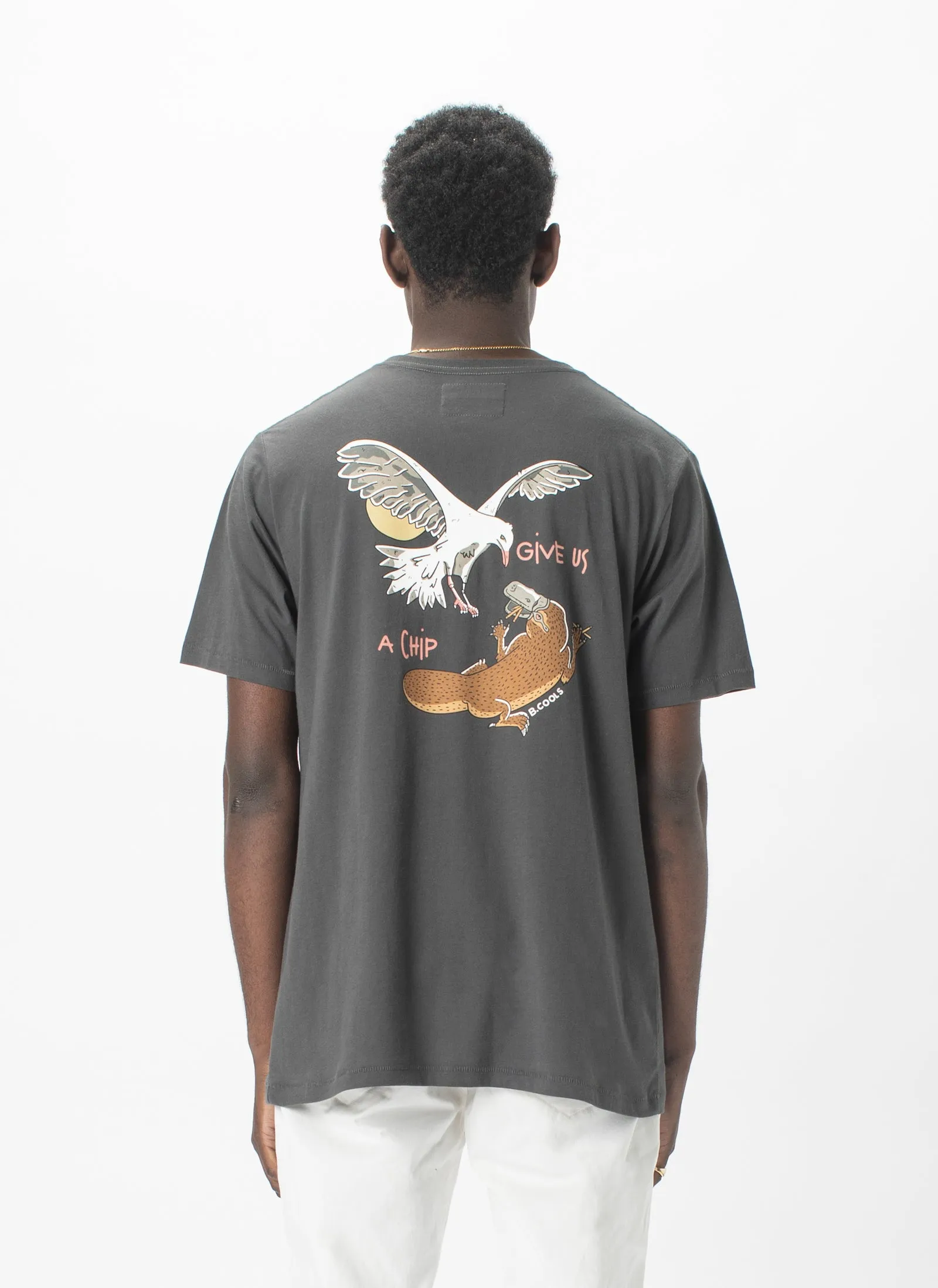 Give Us A Chip Tee Pigment Black sold by Barney Cools product image thumbnail 5