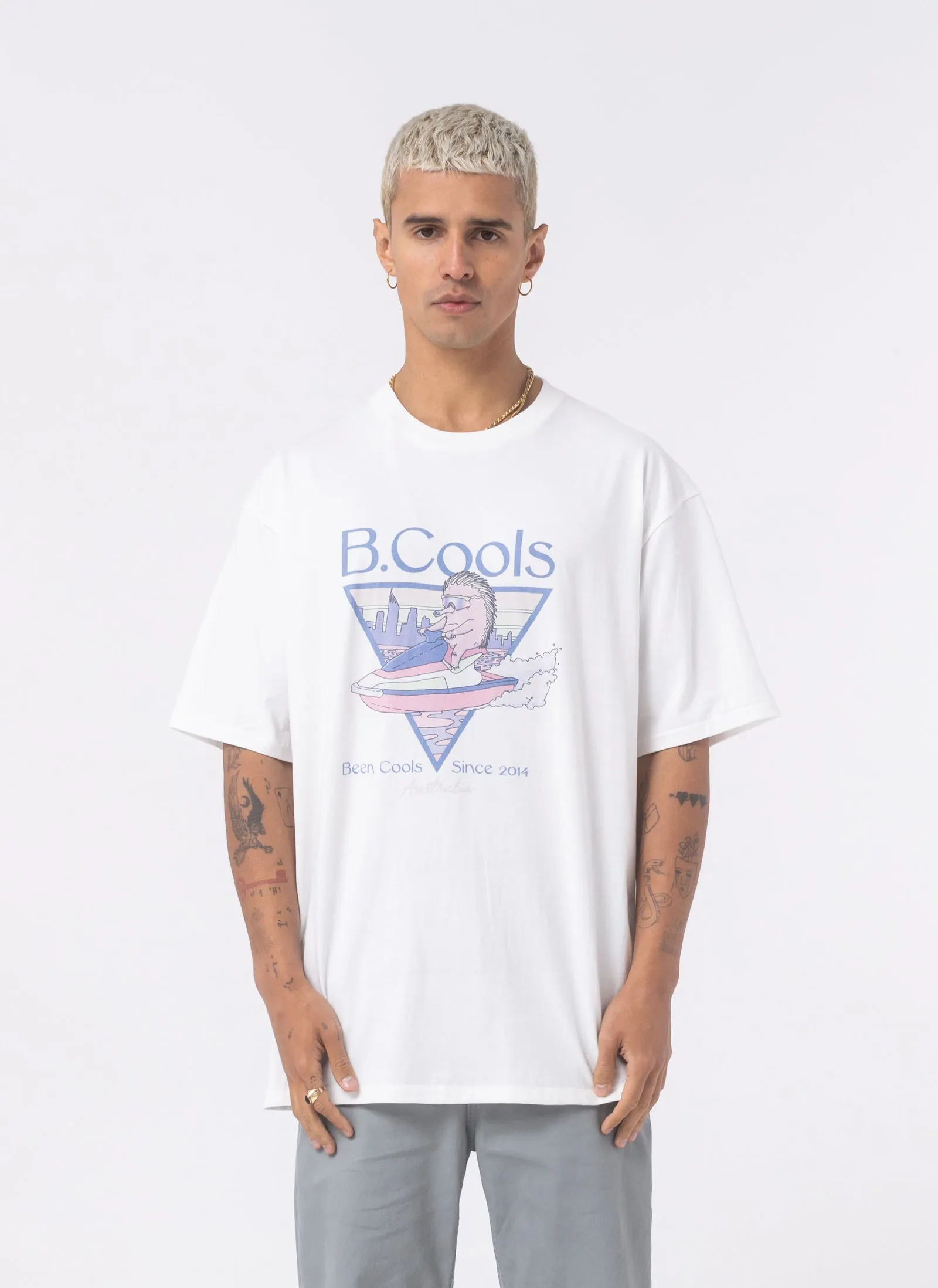 Ski Club Tee White sold by Barney Cools