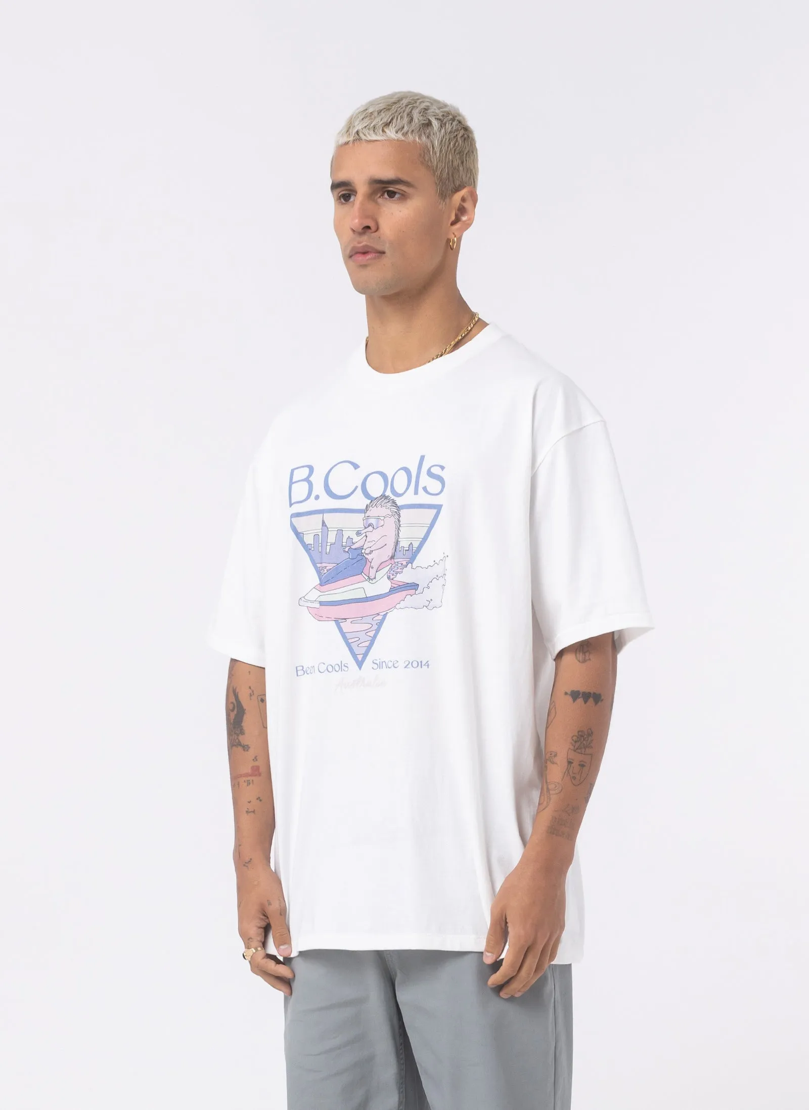 Ski Club Tee White sold by Barney Cools product image thumbnail 3