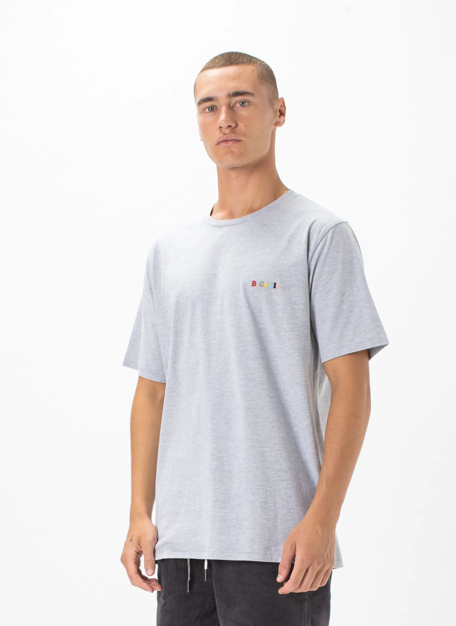 B.Cools Retro Embro Tee Grey Melange sold by Barney Cools product image thumbnail 3