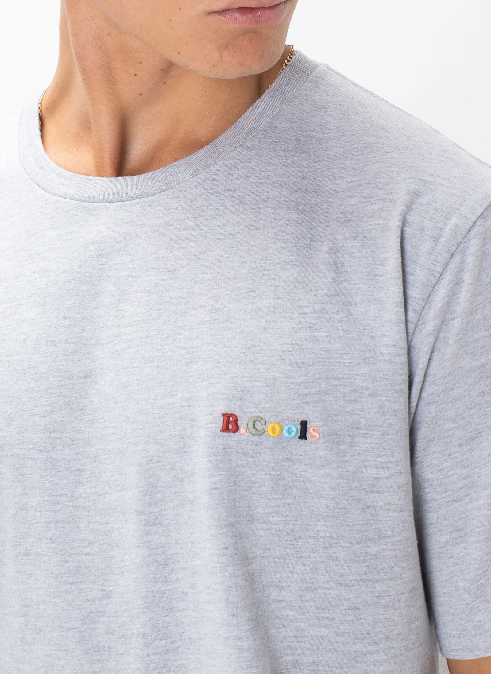 B.Cools Retro Embro Tee Grey Melange sold by Barney Cools product image thumbnail 2