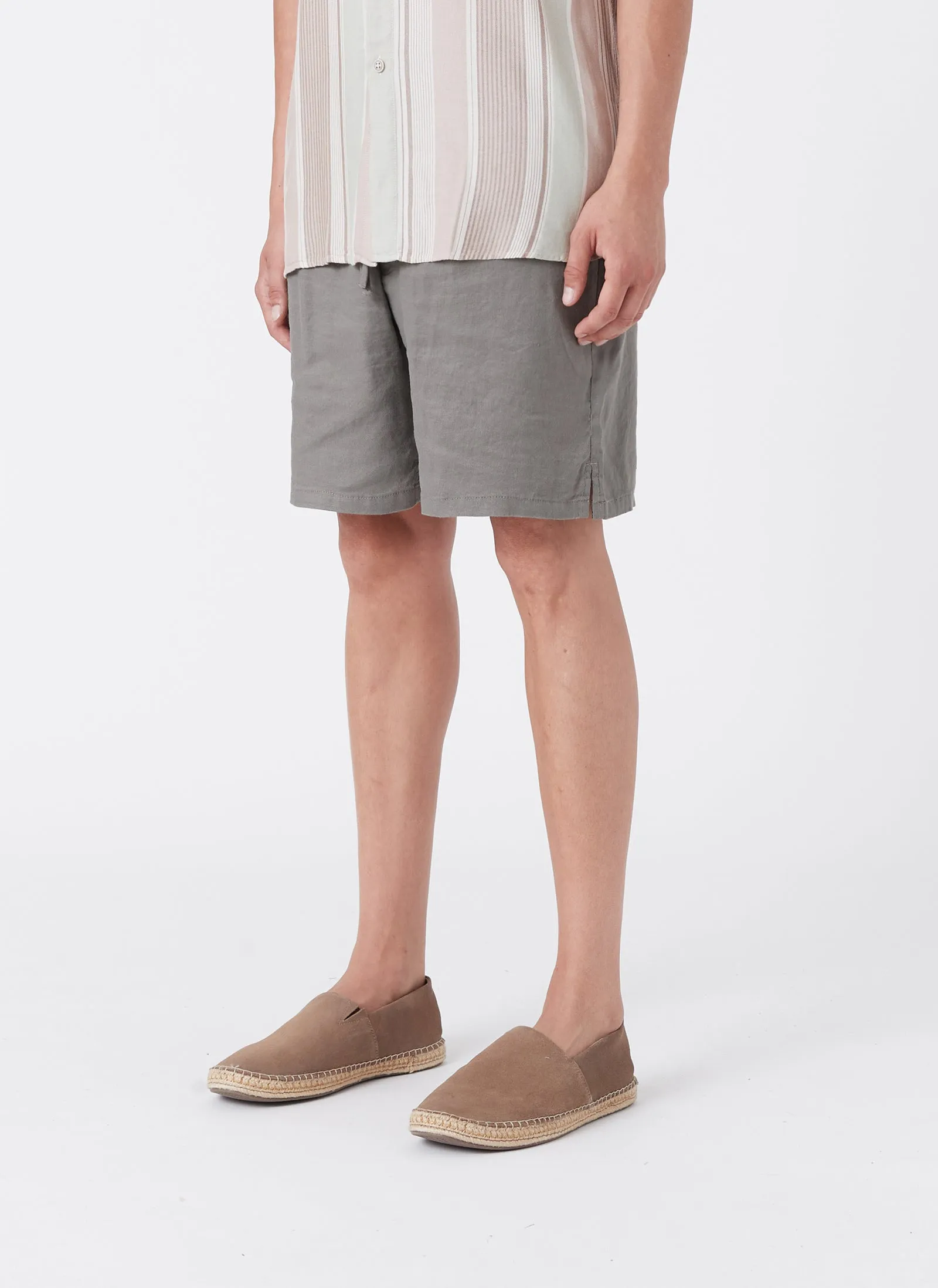 Poolside 2.0 Linen Short Pewter sold by Barney Cools