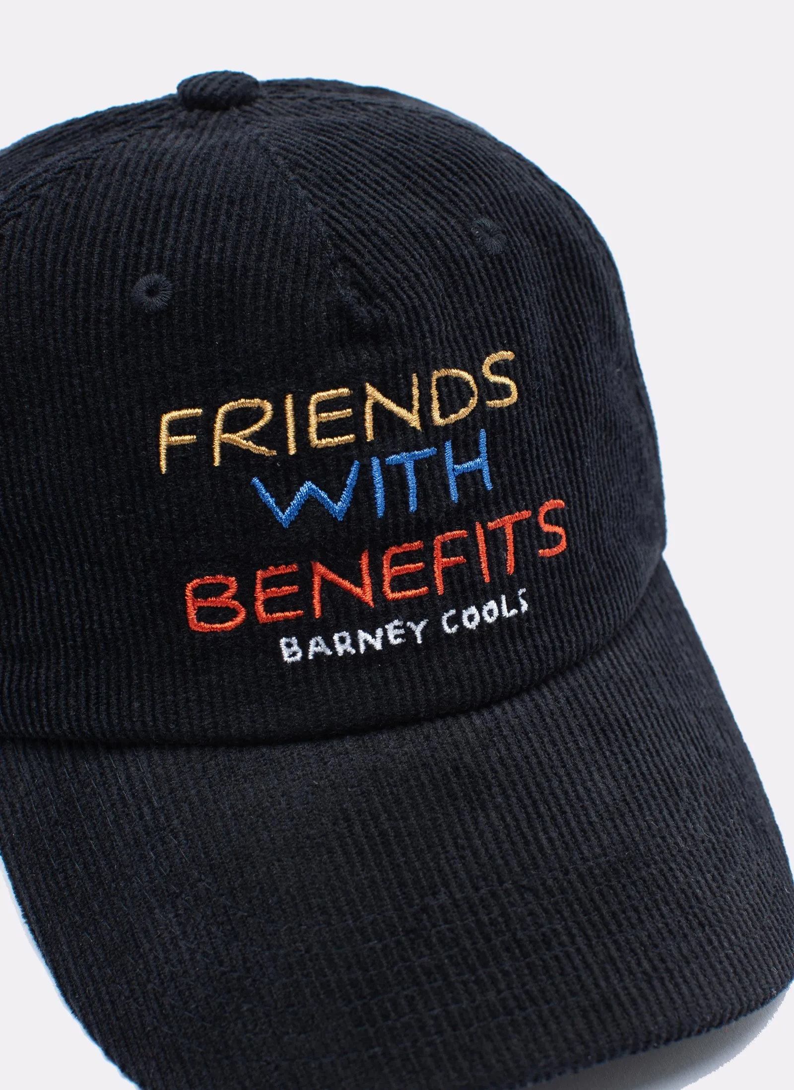 Friends 5-Panel Cap Black Corduroy sold by Barney Cools product image thumbnail 2