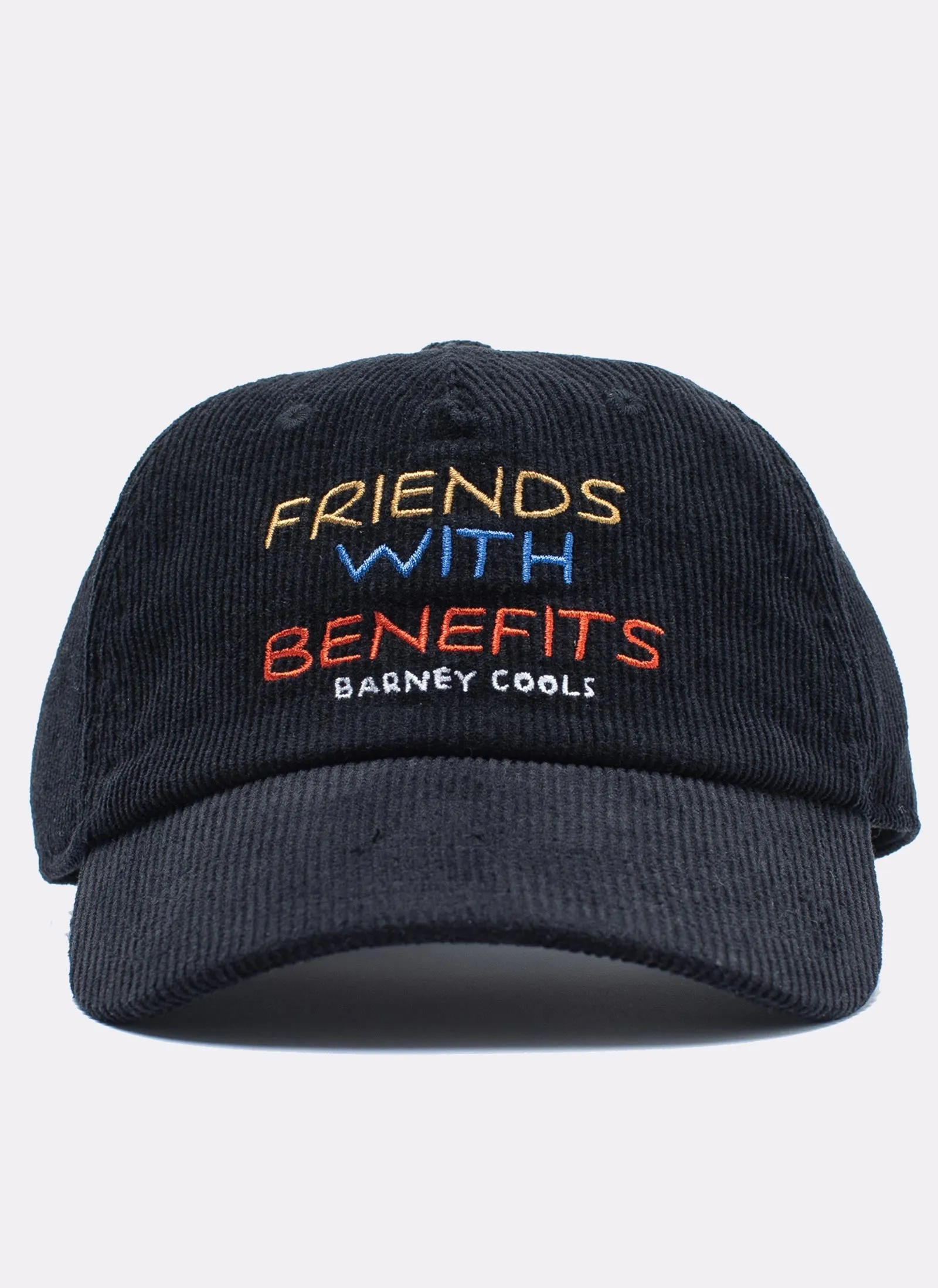 Friends 5-Panel Cap Black Corduroy sold by Barney Cools