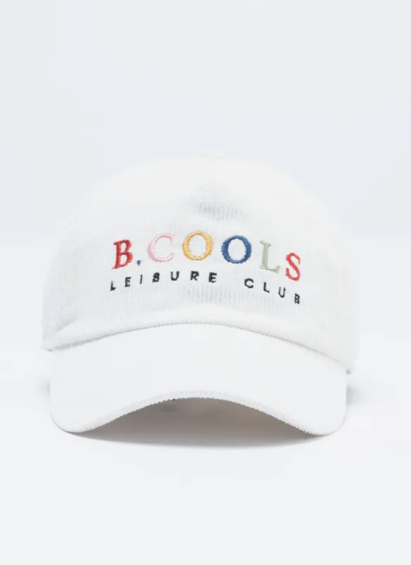 Leisure Club Cord 5-Panel White sold by Barney Cools