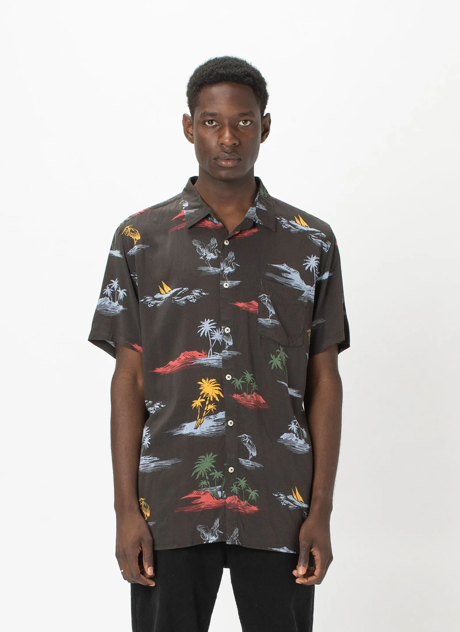Holiday Short-Sleeve Shirt Black Islands sold by Barney Cools