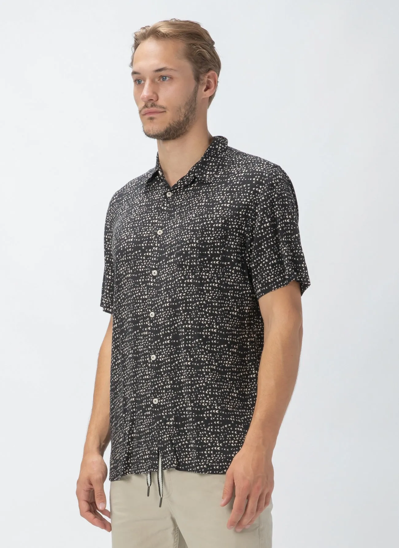 Holiday Short-Sleeve Shirt Black Ditzy sold by Barney Cools product image thumbnail 3