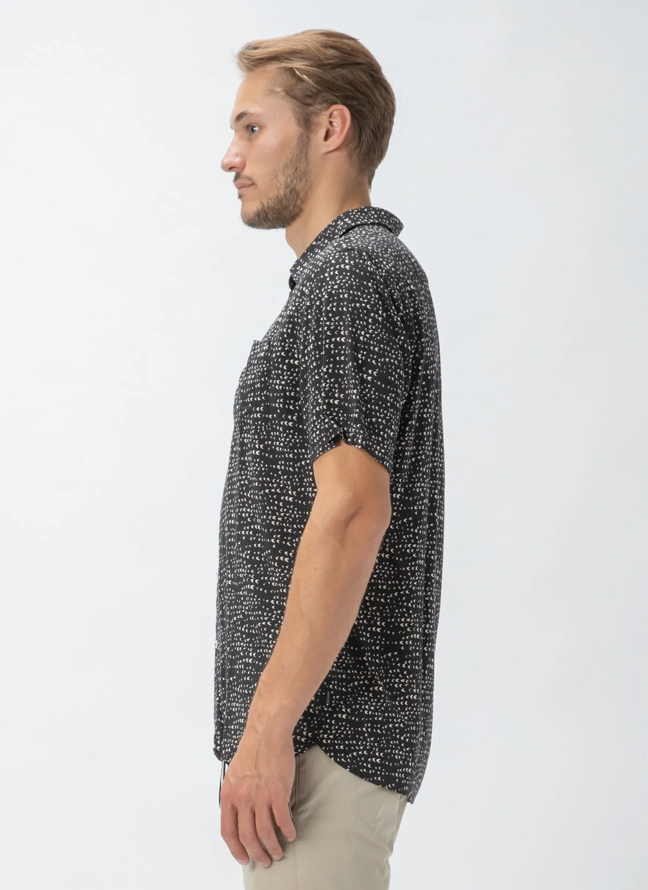 Holiday Short-Sleeve Shirt Black Ditzy sold by Barney Cools product image thumbnail 4