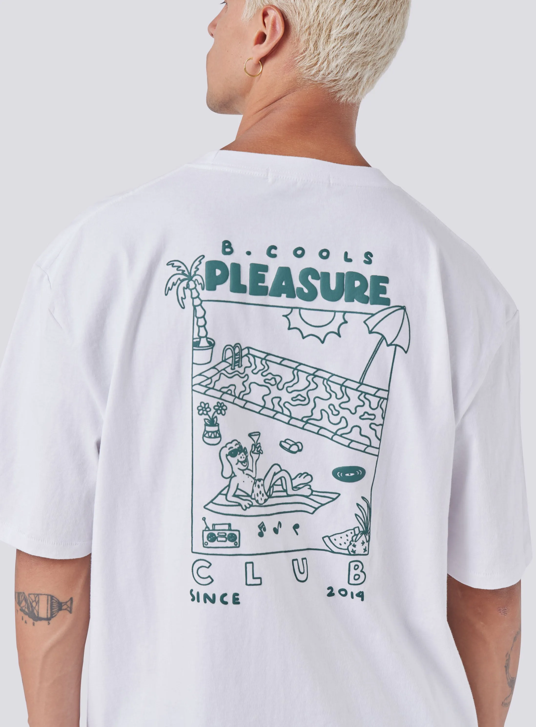 Pleasure Homie Tee White sold by Barney Cools
