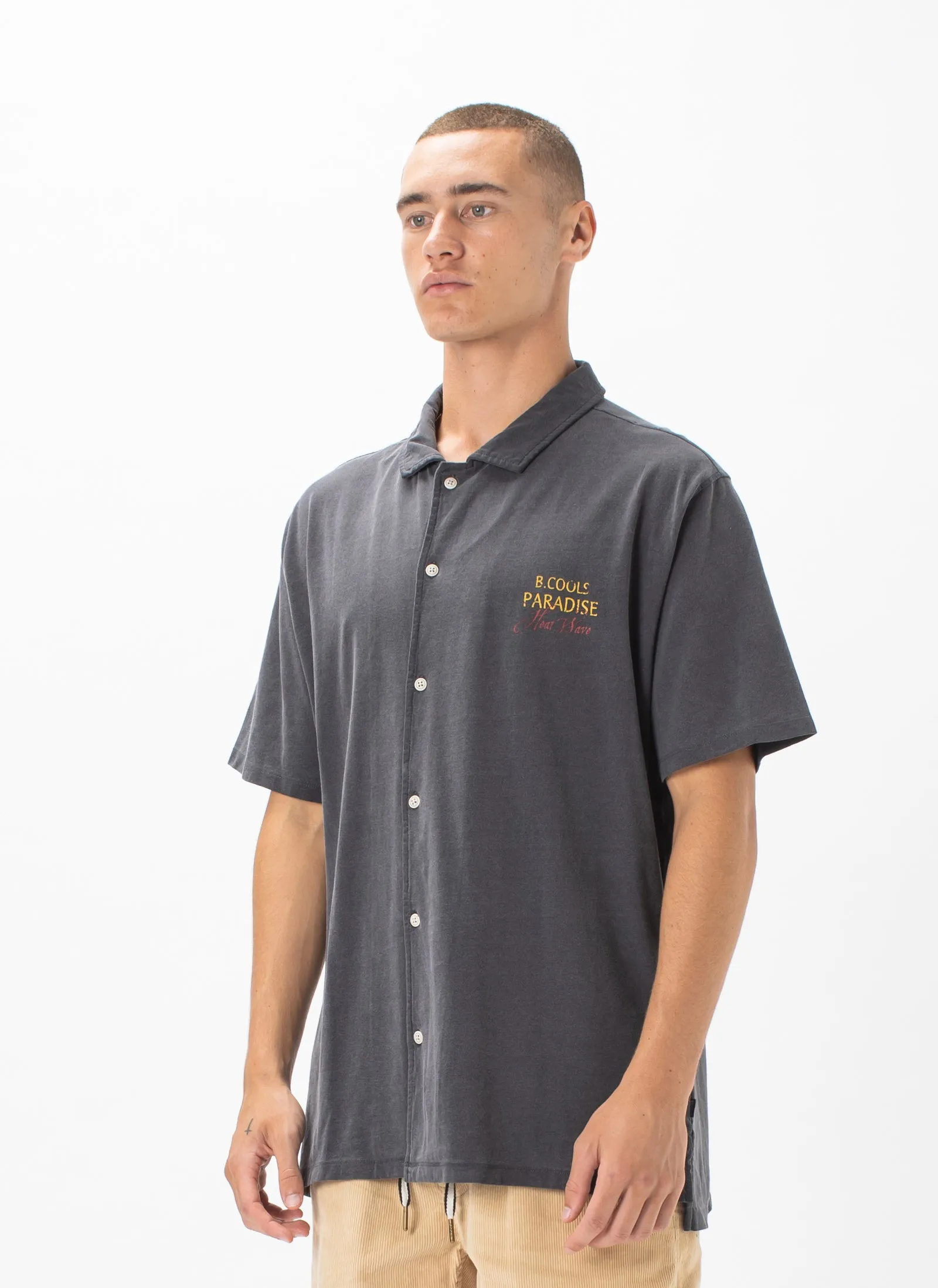 Comfy Camp-Collar Shirt Black Cobra sold by Barney Cools product image thumbnail 4