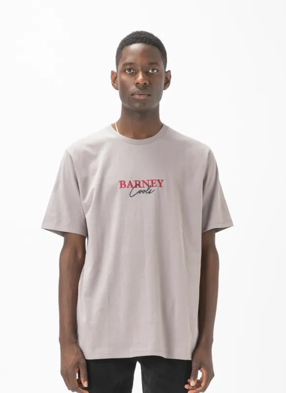 Script Embro Tee Smoke sold by Barney Cools