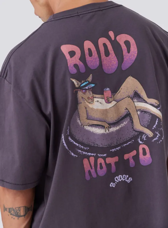 Roo'd Homie Tee Pigment Black sold by Barney Cools