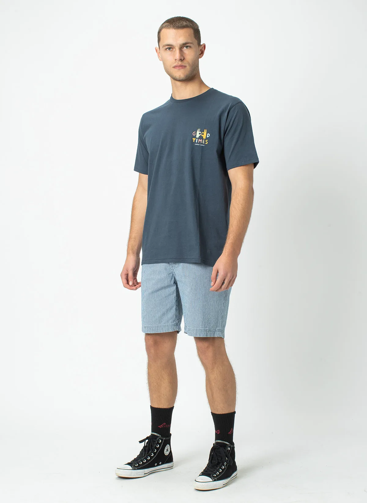 Good Times Tee Slate sold by Barney Cools product image thumbnail 4