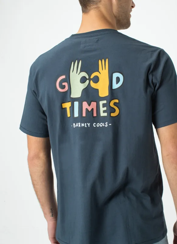 Good Times Tee Slate sold by Barney Cools