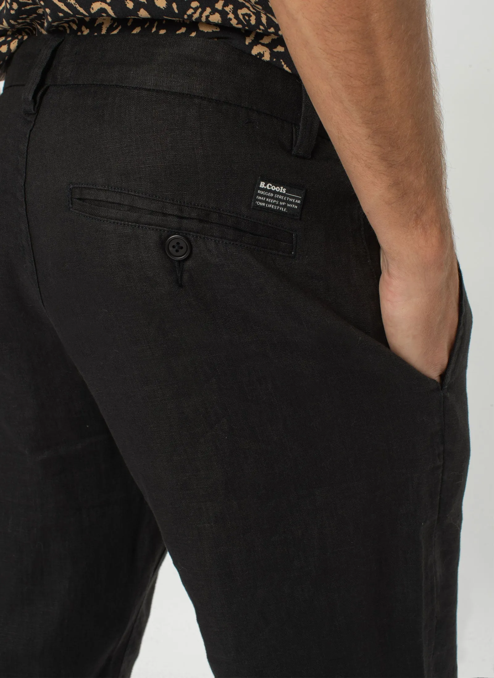 B.Relaxed Pant Black Linen sold by Barney Cools product image thumbnail 4