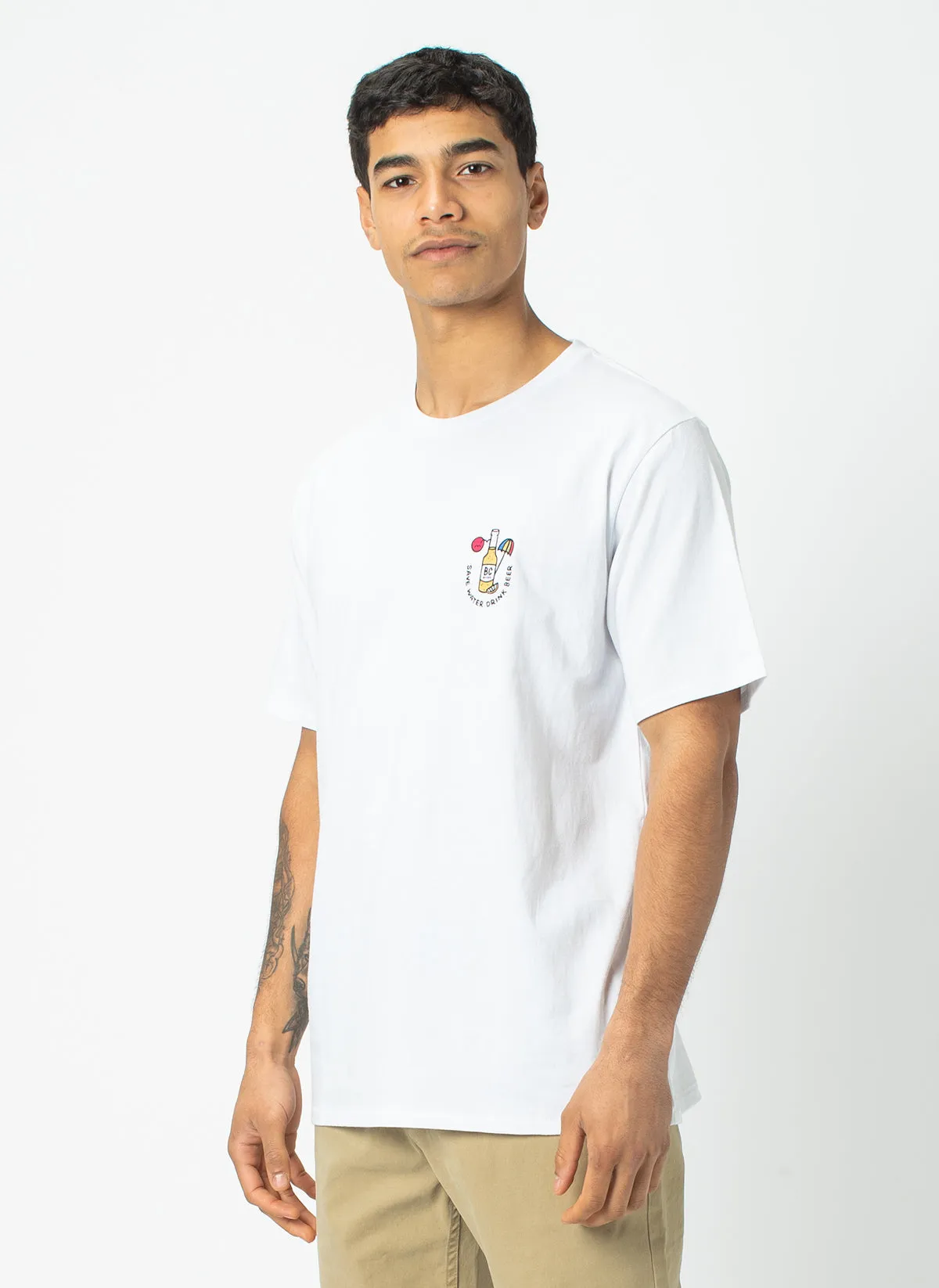 Drink Beer Tee White sold by Barney Cools product image thumbnail 2