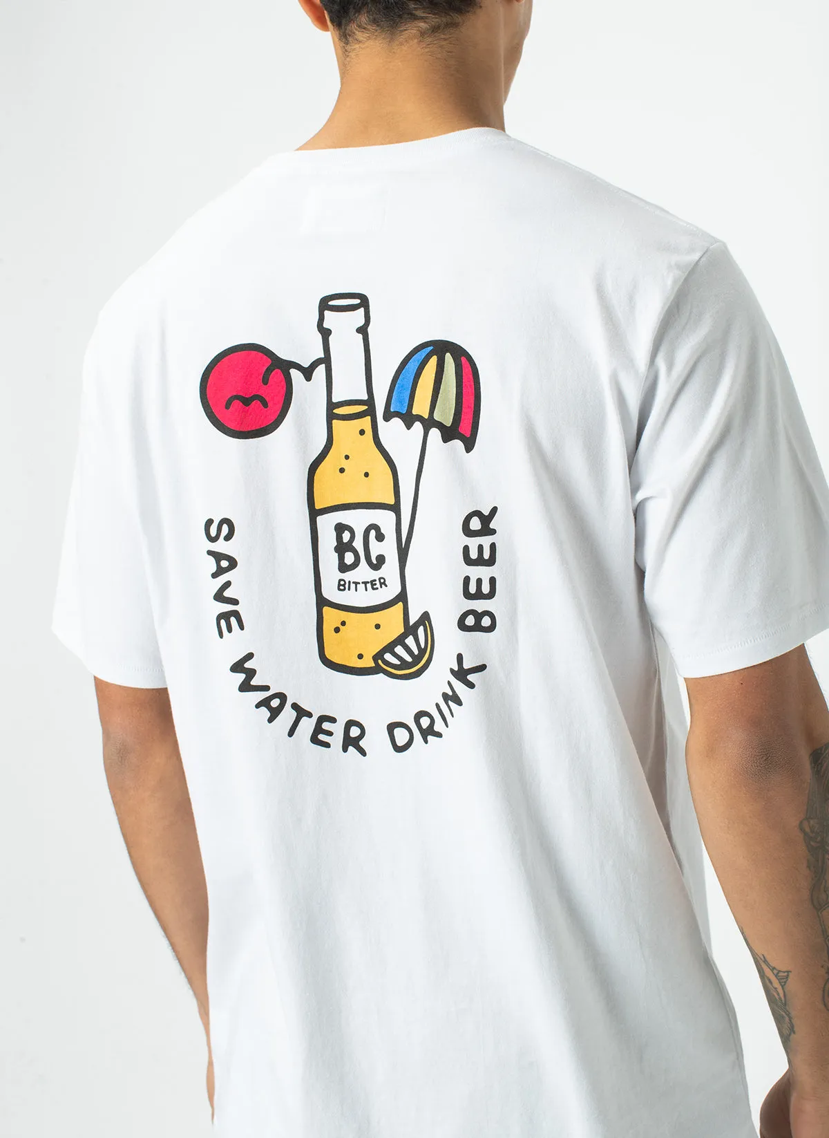 Drink Beer Tee White sold by Barney Cools