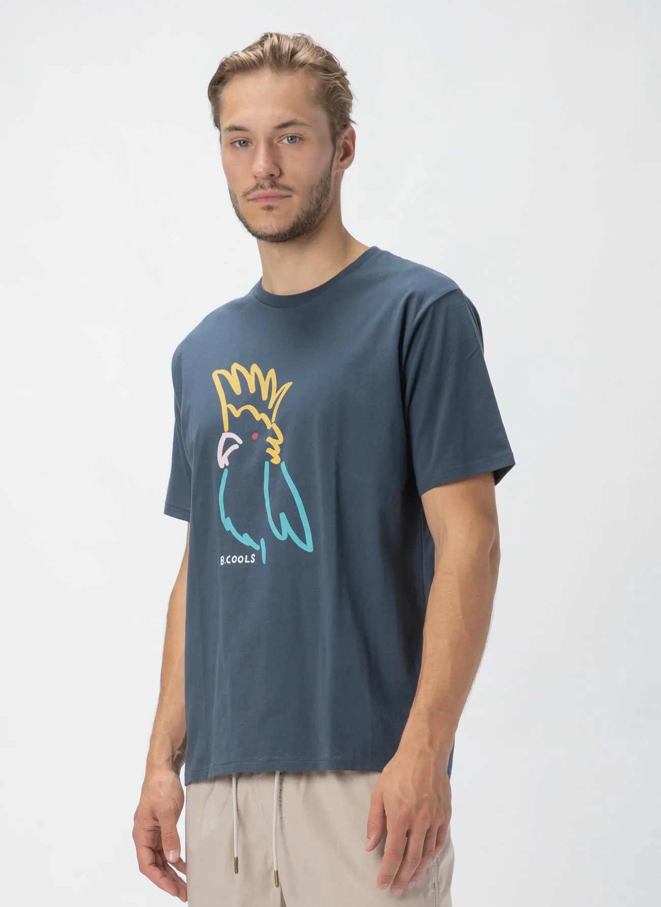 Cockatoo Tee Slate sold by Barney Cools product image thumbnail 3