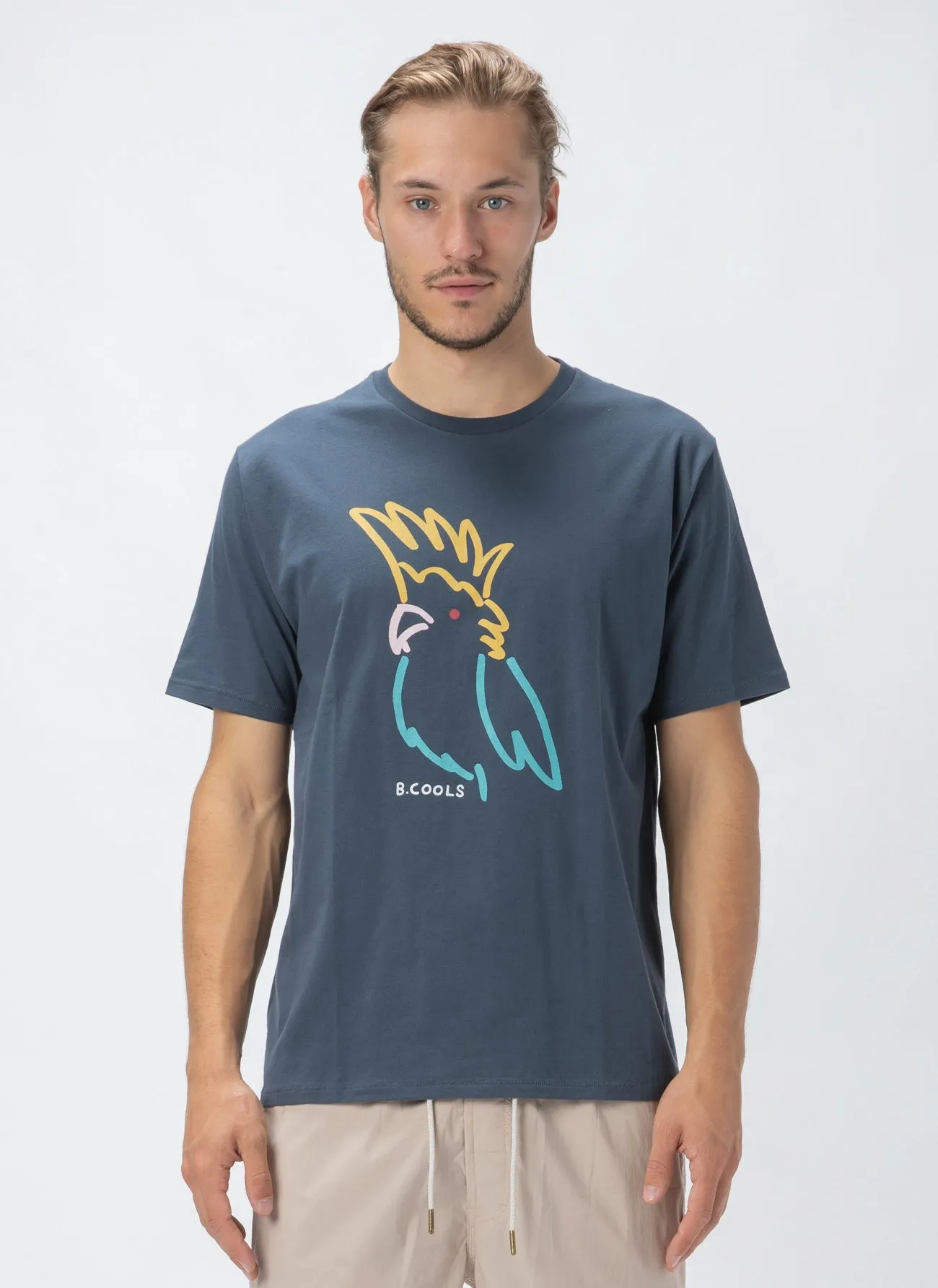 Cockatoo Tee Slate sold by Barney Cools