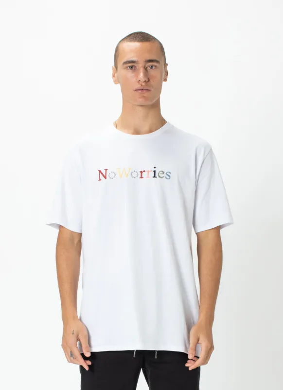 No Worries Tee White sold by Barney Cools