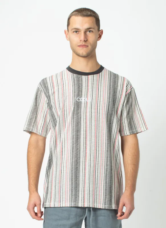 Homie Tee Grey Vert Stripe sold by Barney Cools