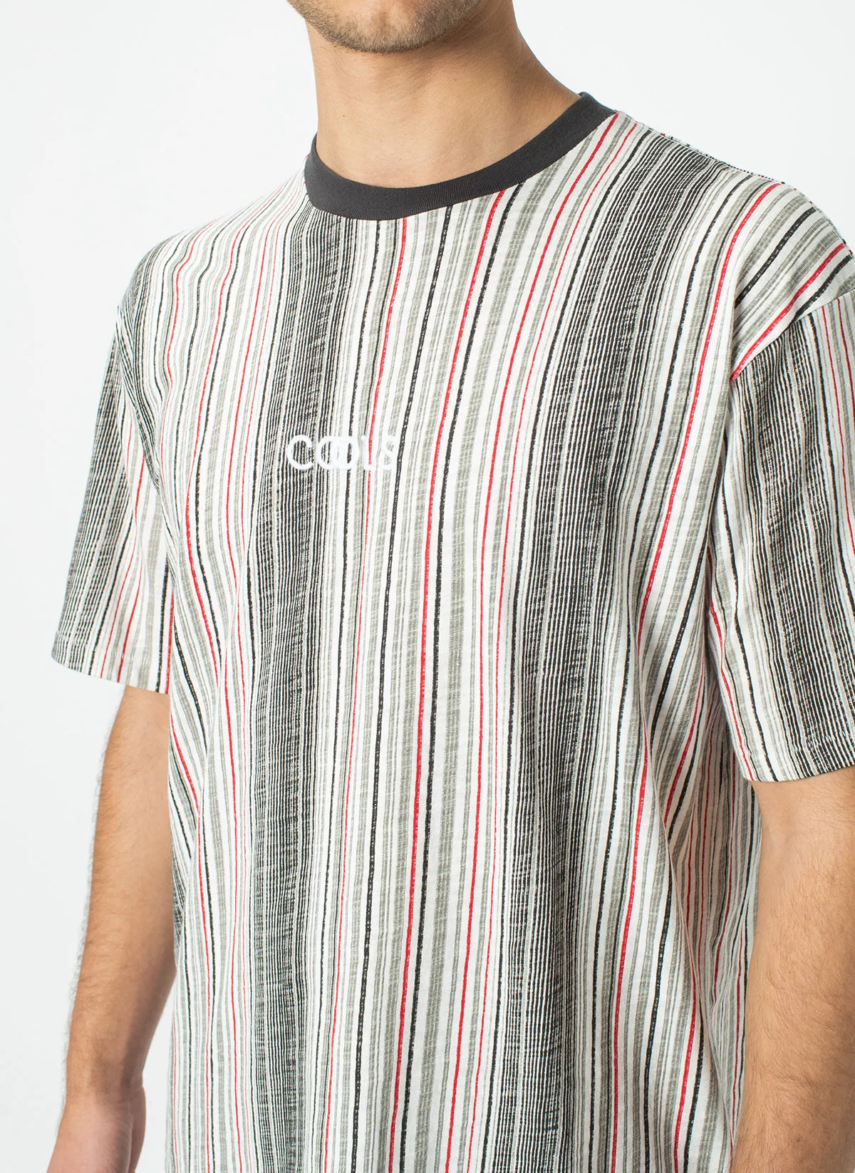 Homie Tee Grey Vert Stripe sold by Barney Cools product image thumbnail 2