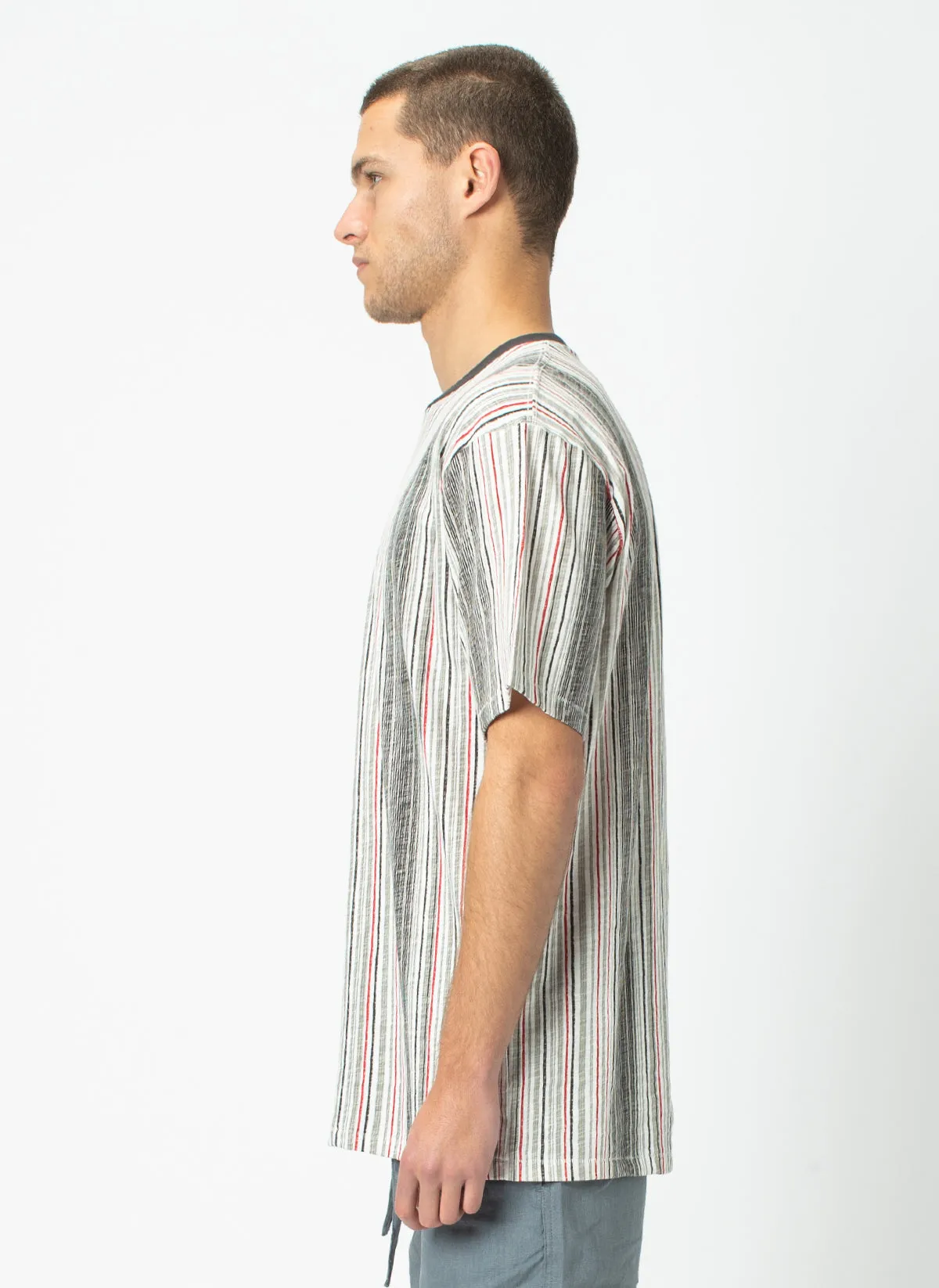 Homie Tee Grey Vert Stripe sold by Barney Cools product image thumbnail 3