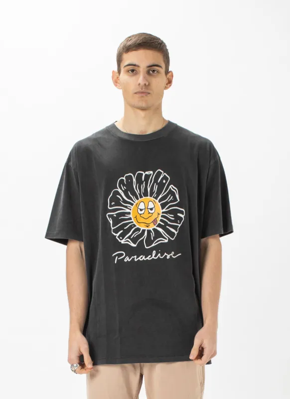 Paradise Homie Tee Pigment Black sold by Barney Cools