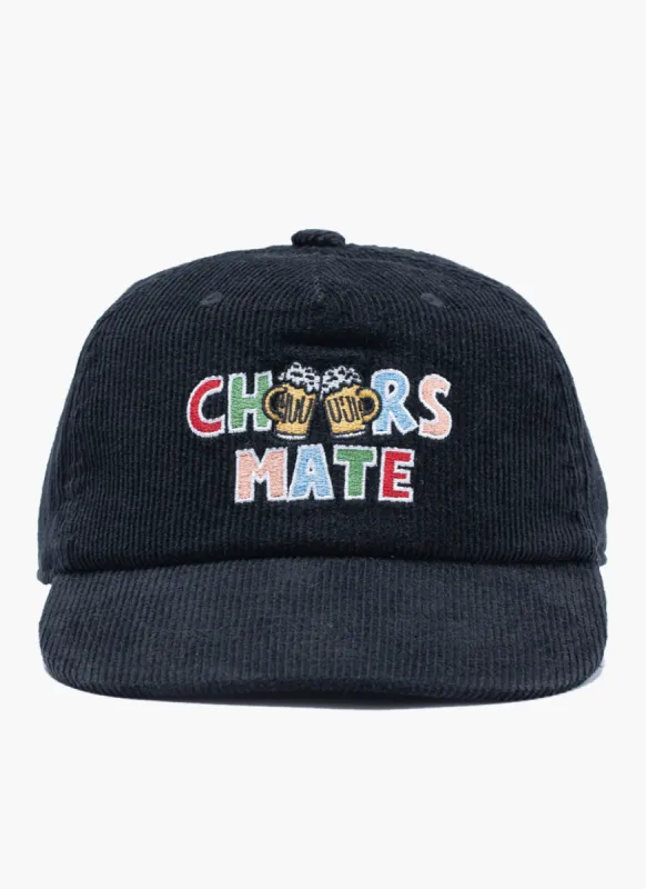 Cheers Mate Cap Black Cord sold by Barney Cools