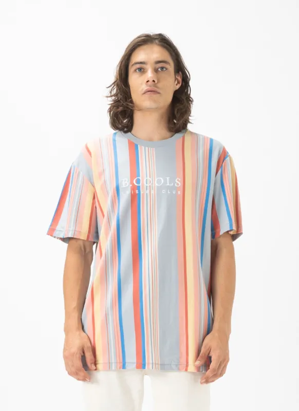 Leisure Club Heritage Tee Summer Stripe sold by Barney Cools