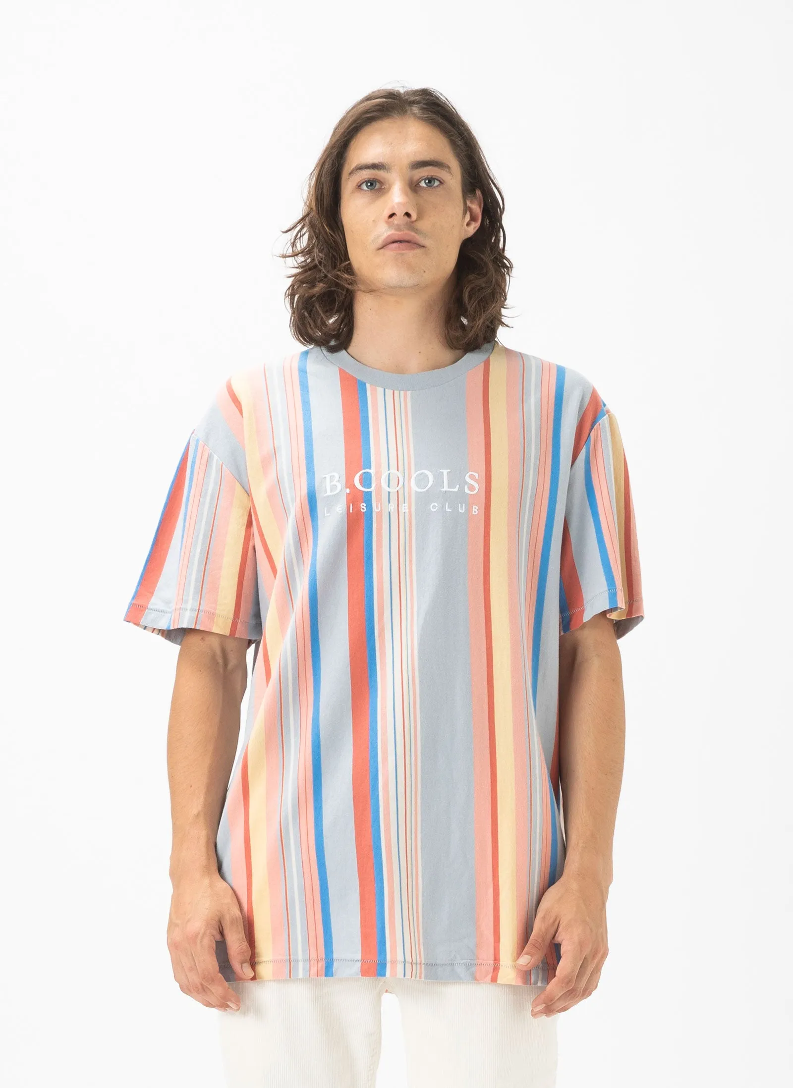 Leisure Club Heritage Tee Summer Stripe sold by Barney Cools
