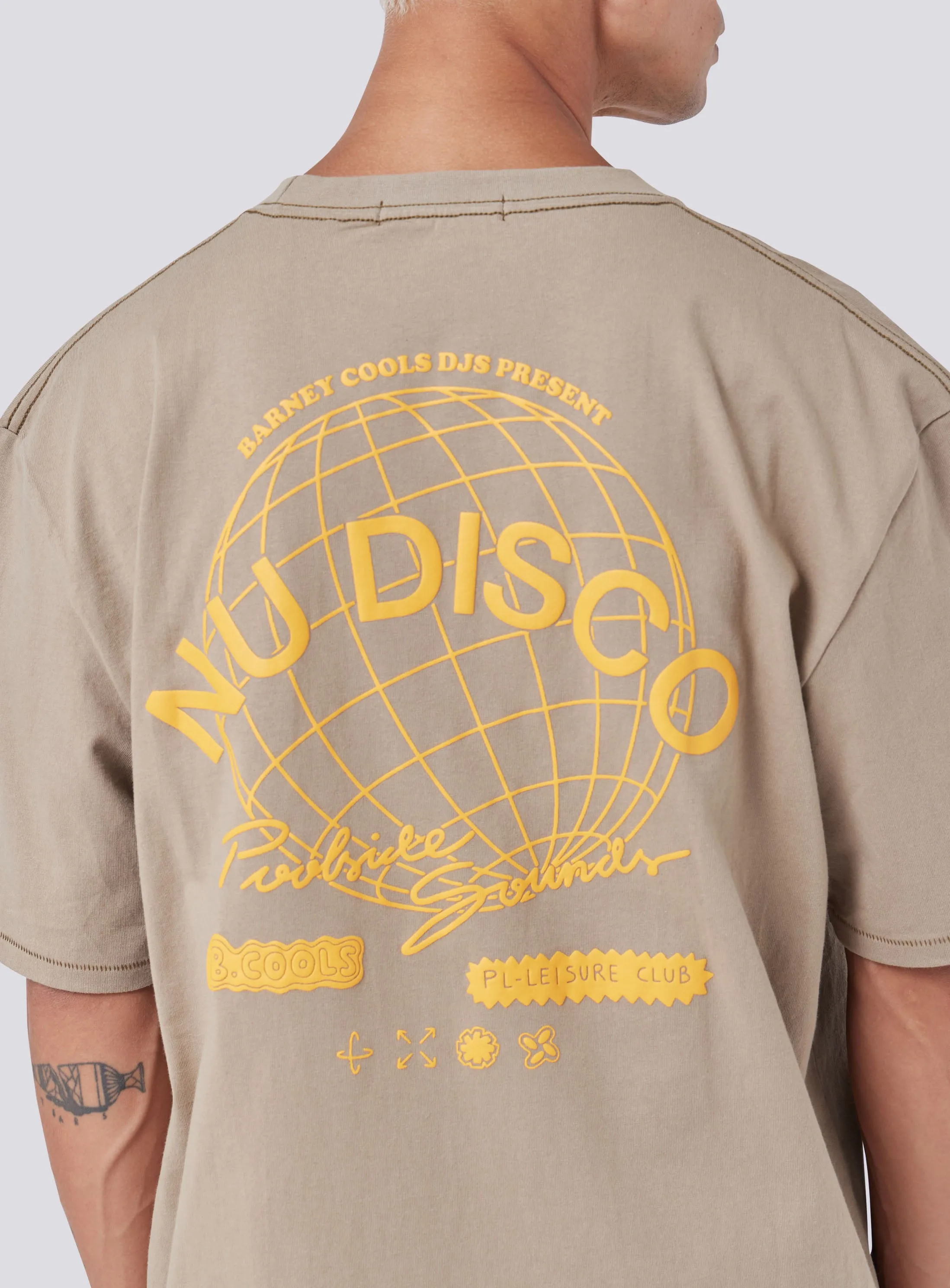 Nu Disco Homie Tee Pewter sold by Barney Cools