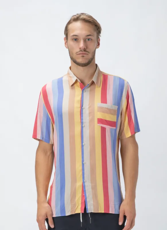Holiday Short-Sleeve Shirt 70's Stripe - Sale sold by Barney Cools