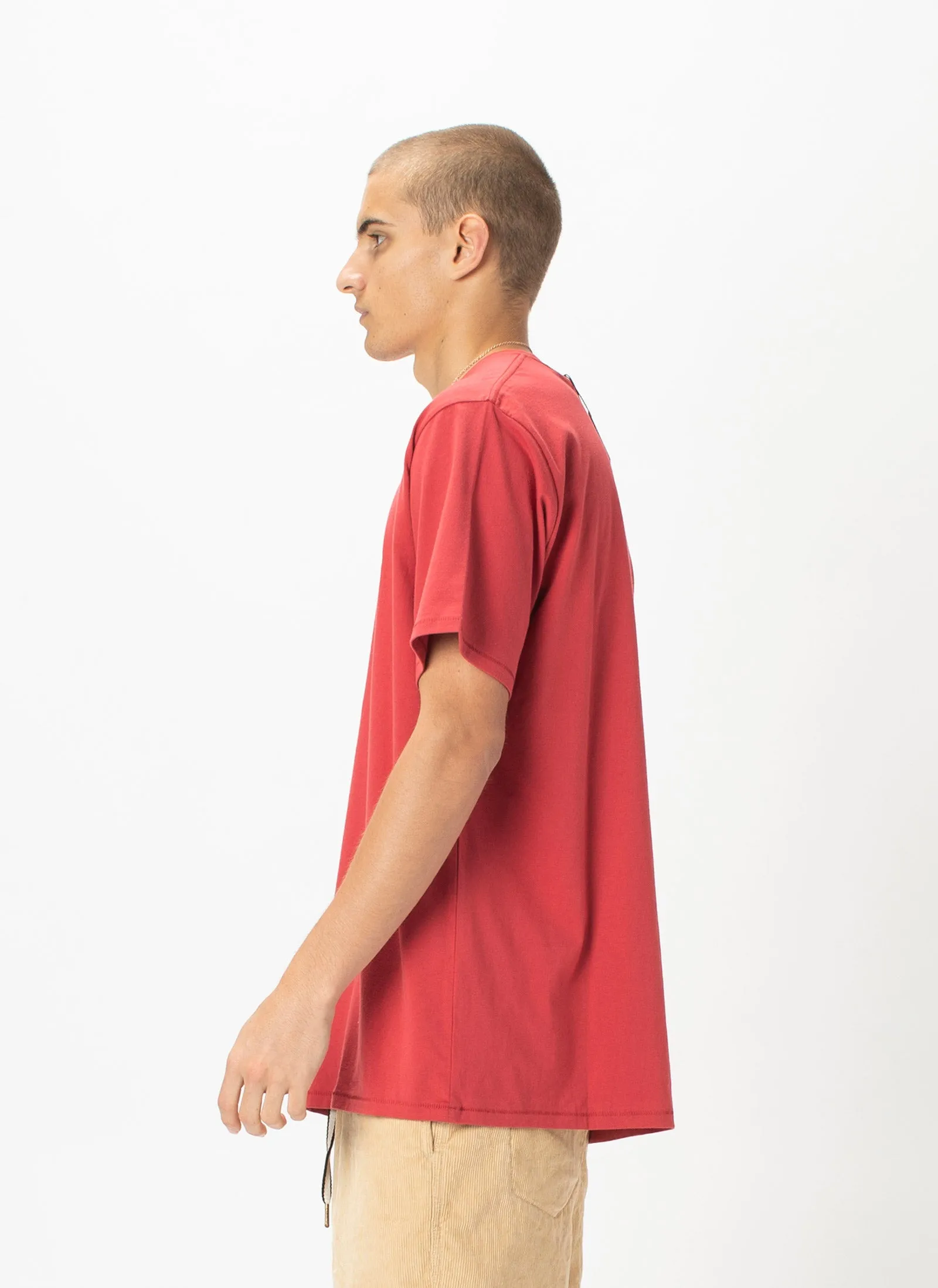 Retro Logo Tee Dull Red sold by Barney Cools product image thumbnail 4