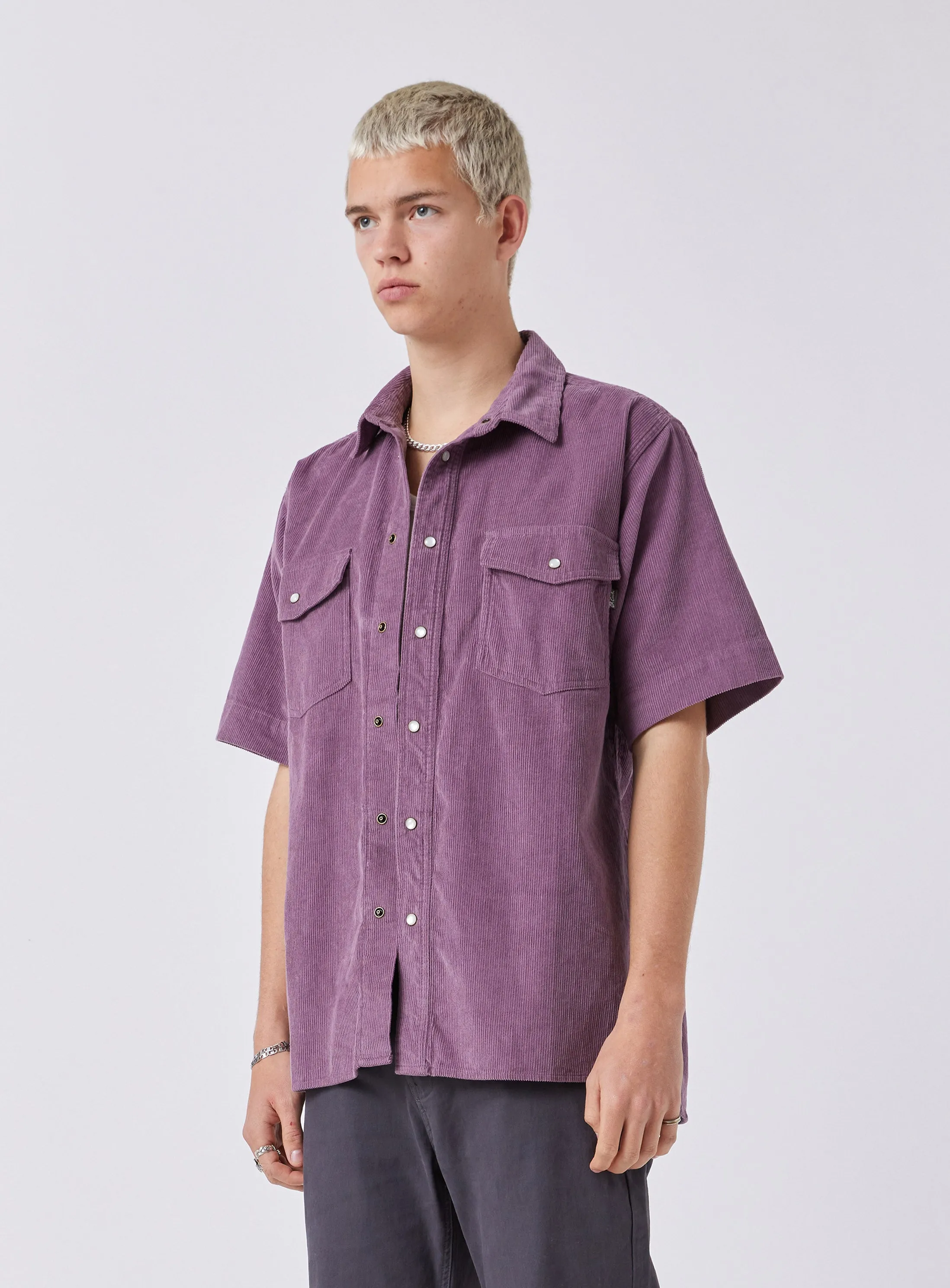 Homie Shirt Dusty Lilac Cord sold by Barney Cools product image thumbnail 3
