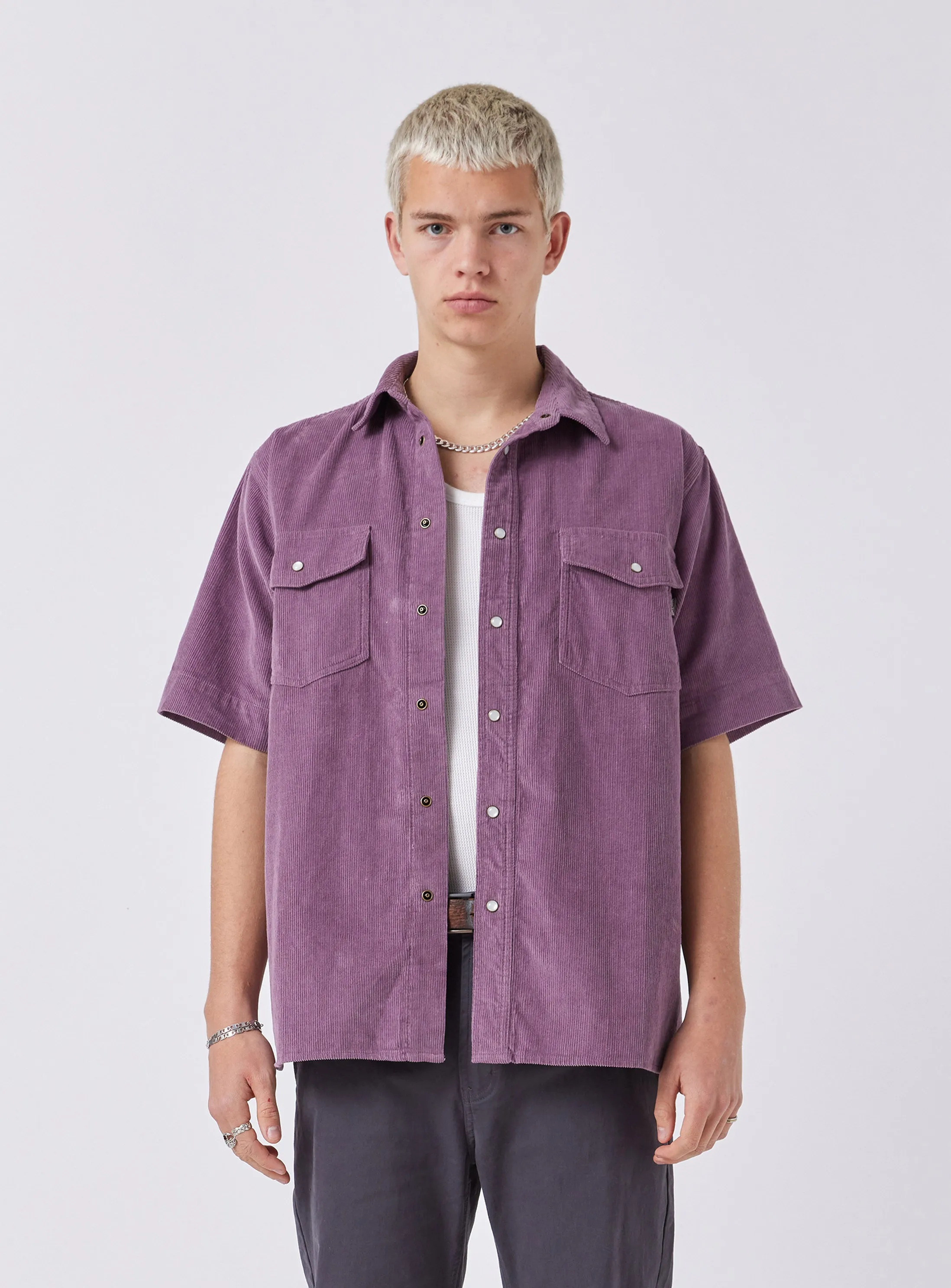 Homie Shirt Dusty Lilac Cord sold by Barney Cools