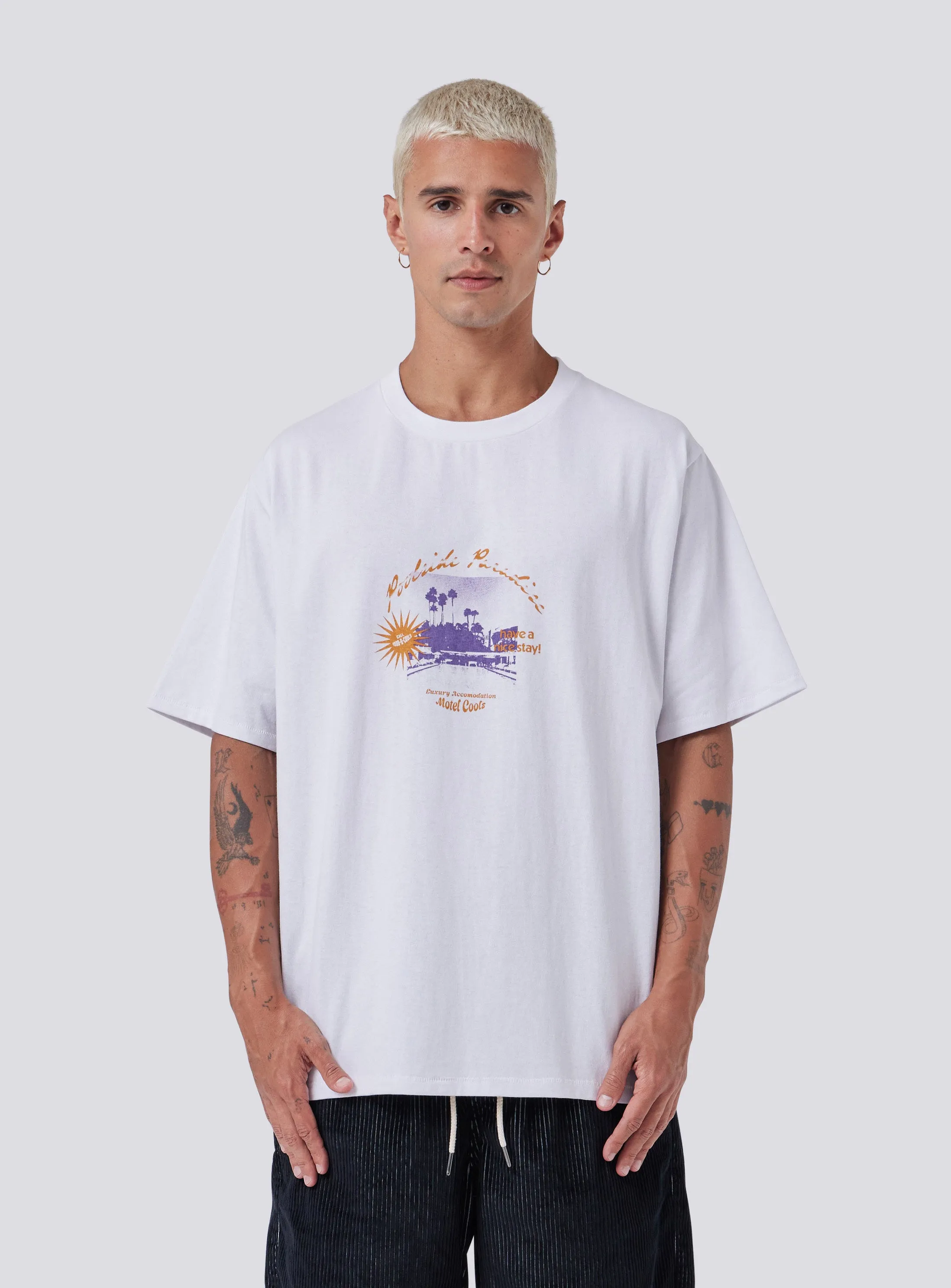 Paradise Homie Tee White sold by Barney Cools