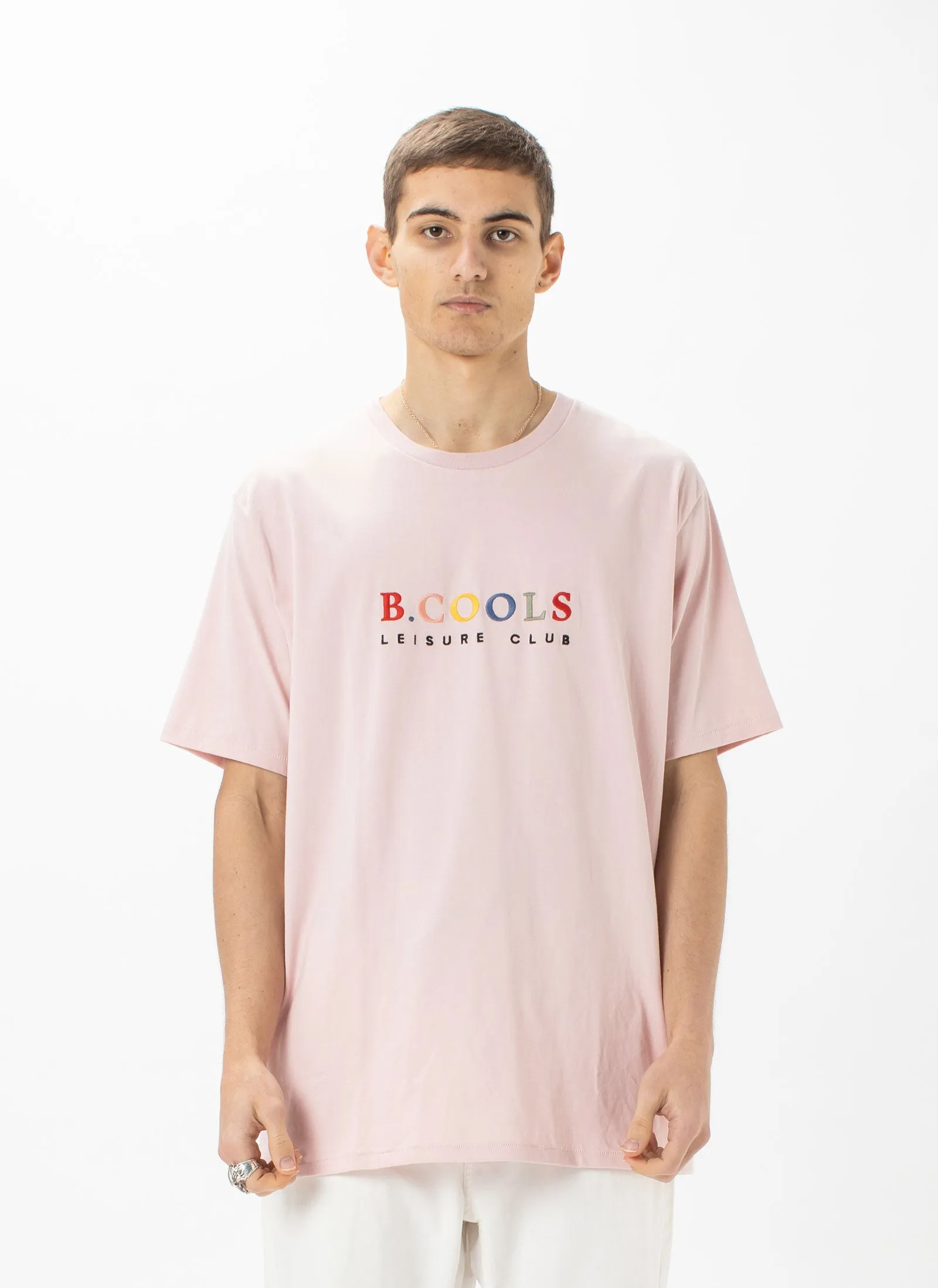 Leisure Club Tee Pink sold by Barney Cools
