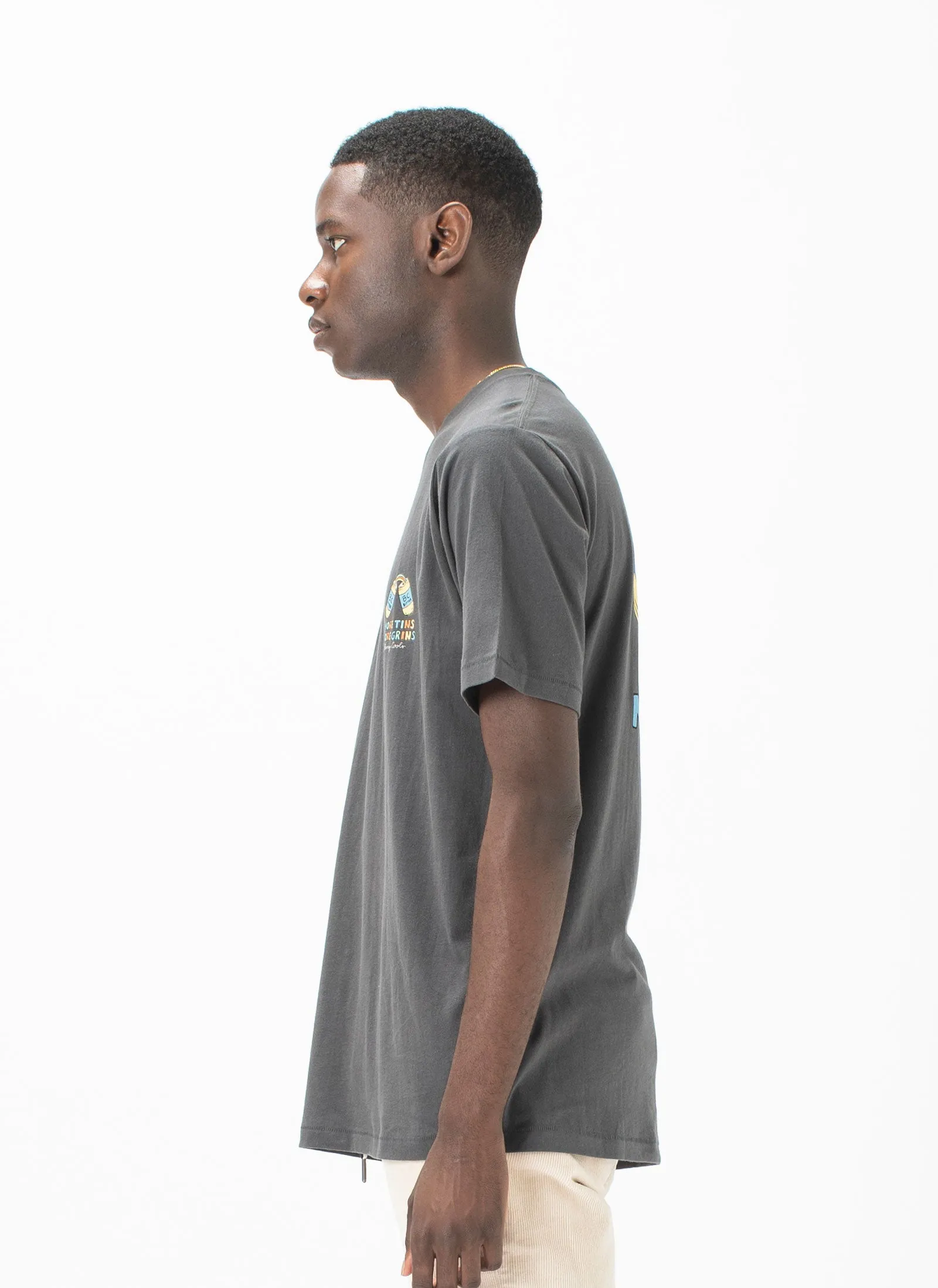 More Grins Tee Pigment Black sold by Barney Cools product image thumbnail 4