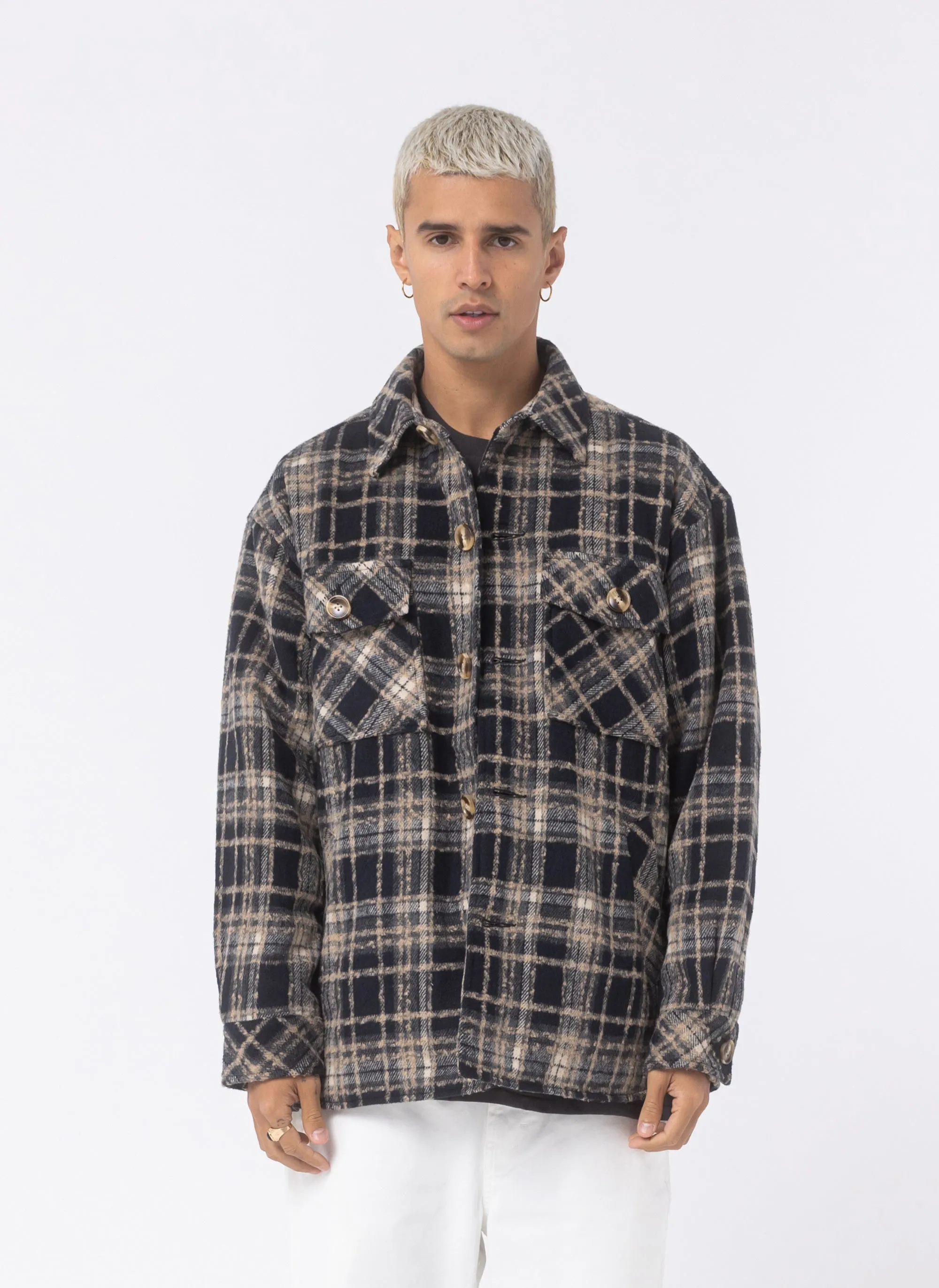 Holland Jacket Slate Plaid sold by Barney Cools