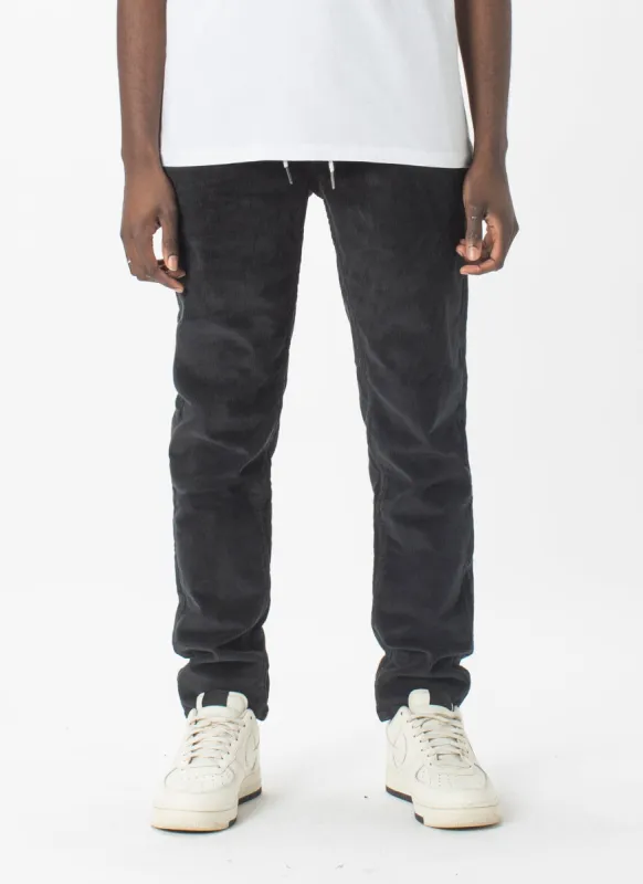 B.Slim Elastic Chino Black Cord sold by Barney Cools