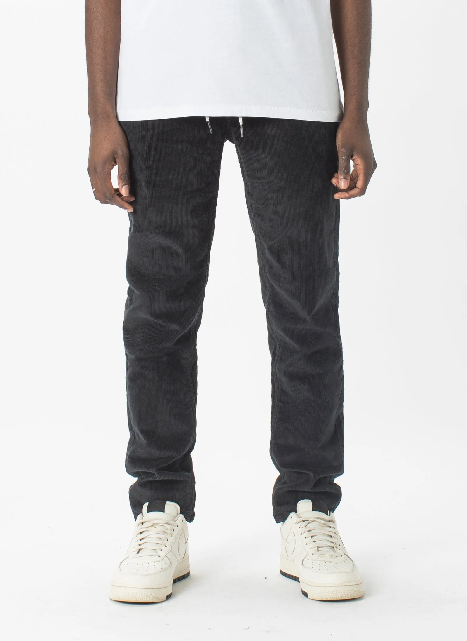 B.Slim Elastic Chino Black Cord sold by Barney Cools
