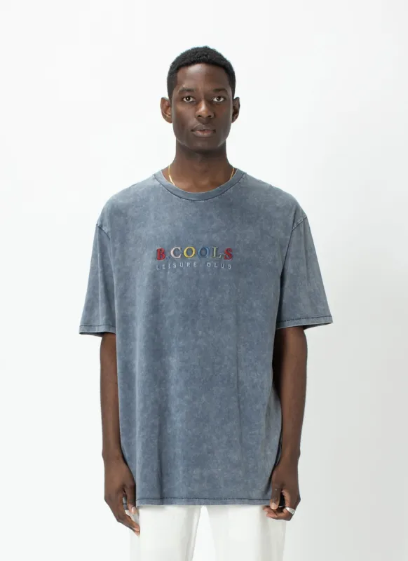Leisure Club Homie Tee Navy Acid sold by Barney Cools
