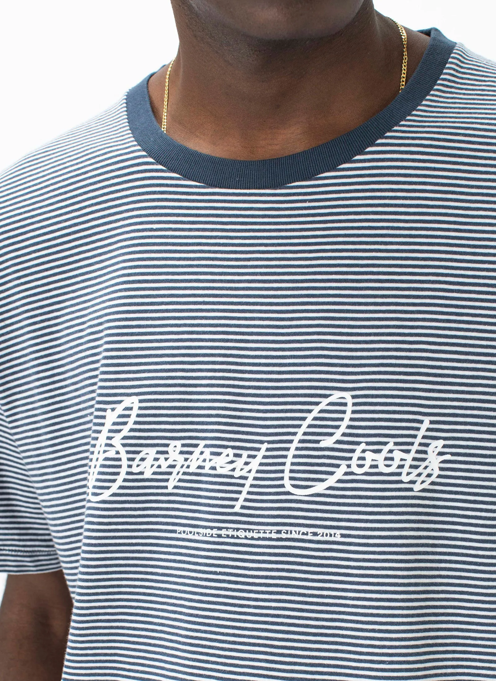 Barney Cools Script Tee Slate Stripe sold by Barney Cools product image thumbnail 2