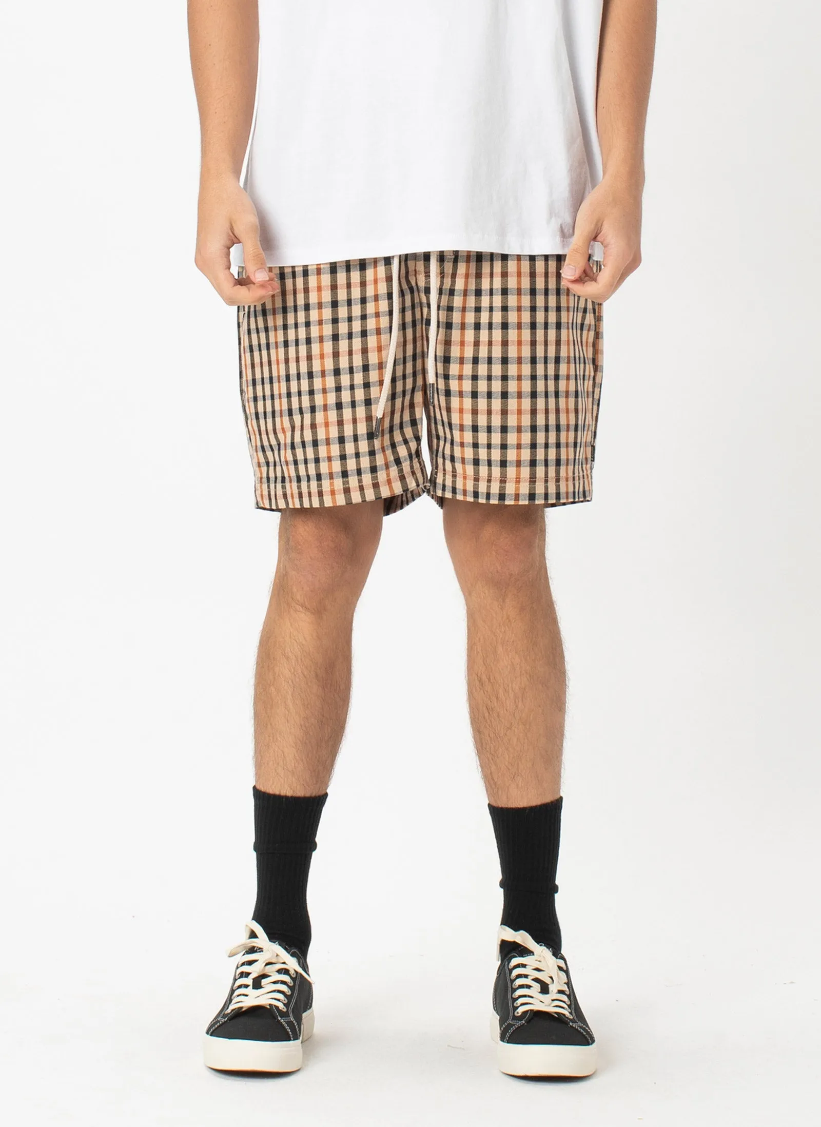 Poolside 17" Short Beige Check sold by Barney Cools product image thumbnail 3
