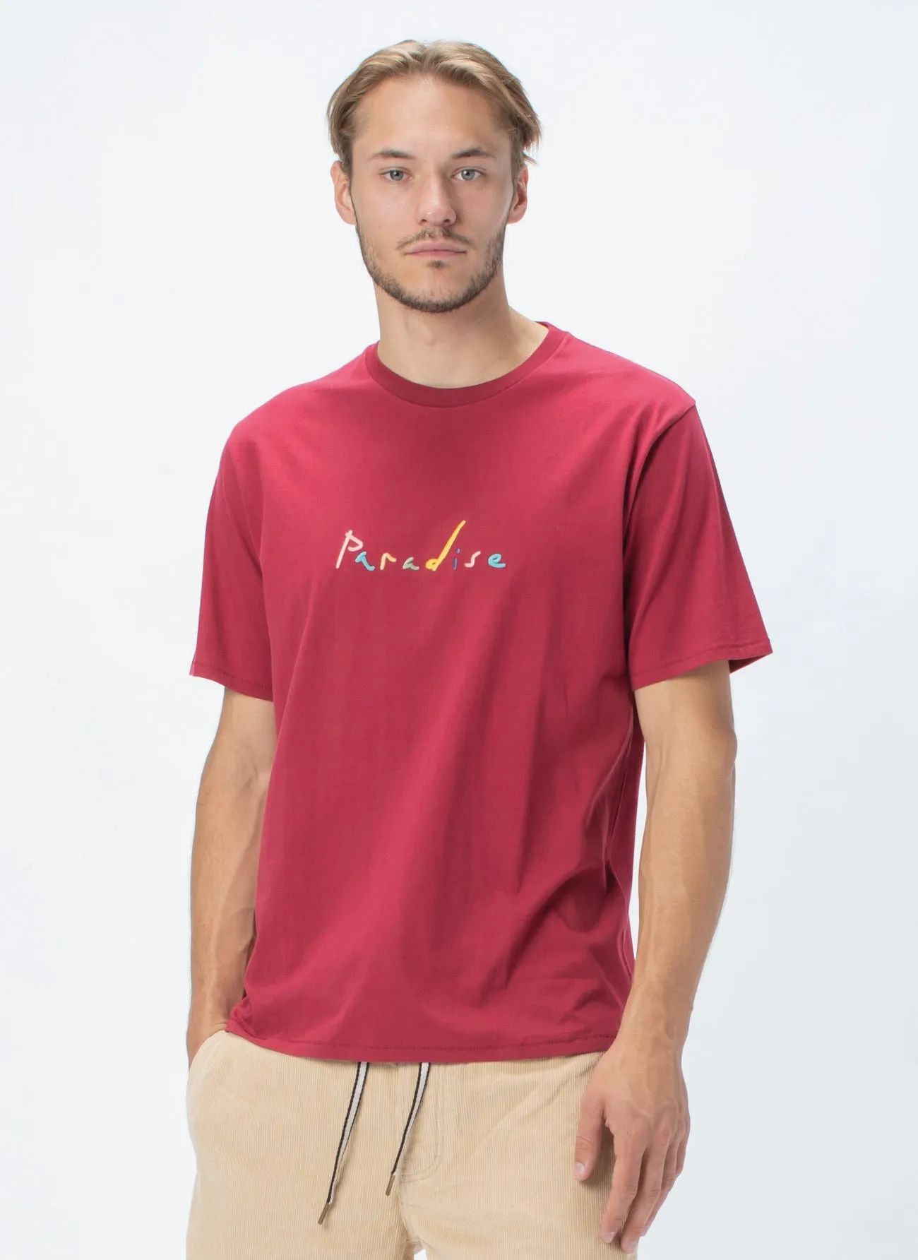 Tropicools Tee Dull Red sold by Barney Cools