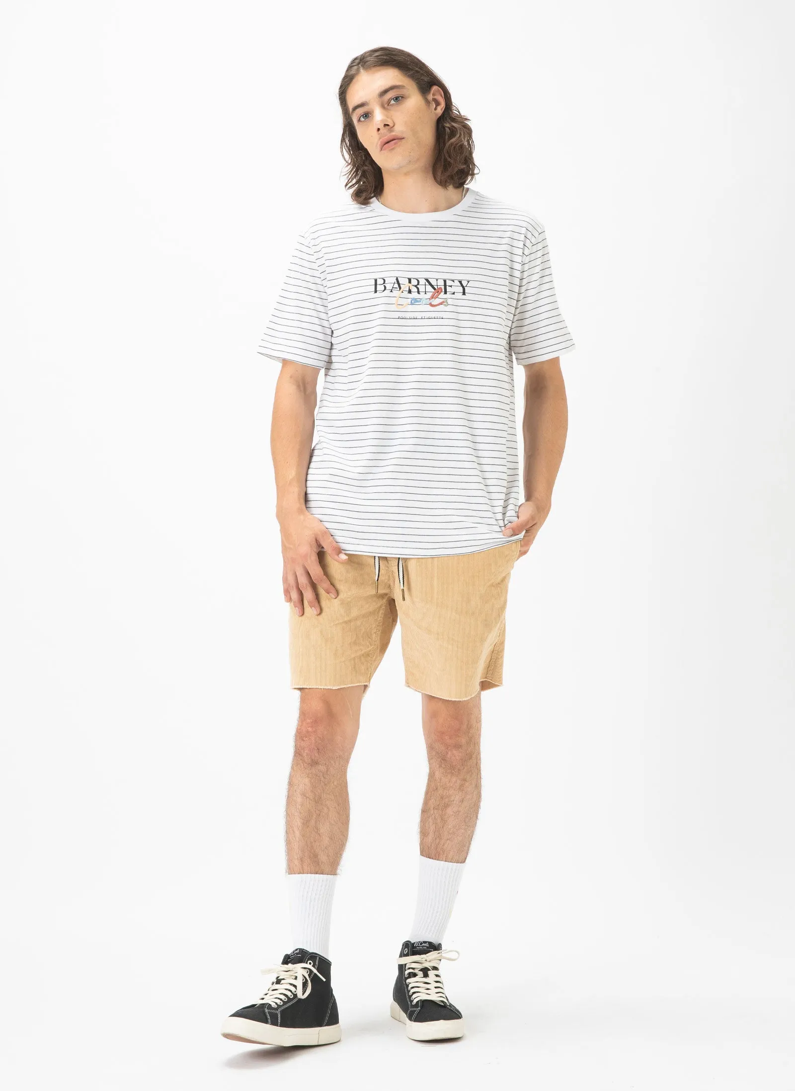 Colour Script Tee White Stripe sold by Barney Cools product image thumbnail 5