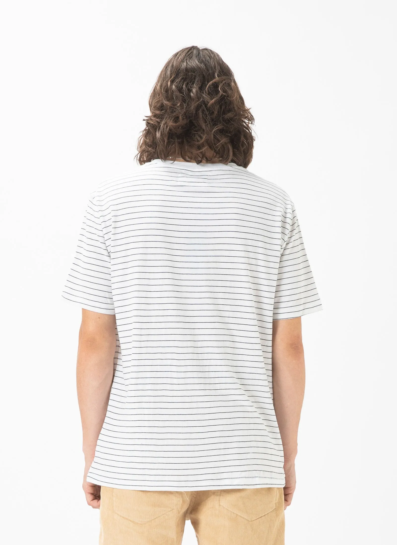 Colour Script Tee White Stripe sold by Barney Cools product image thumbnail 4